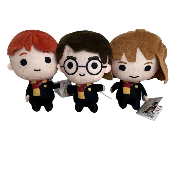 Harry Potter Plush Characters Harry Ron Hermione By YuMe Stuffed Figures New - Picture 1 of 12